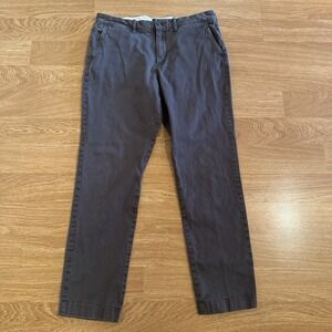 J.CREW‎ Pants Men's Stretch 770 Gray 33x32 (Act 33x29) Flat Front Chino Preppy